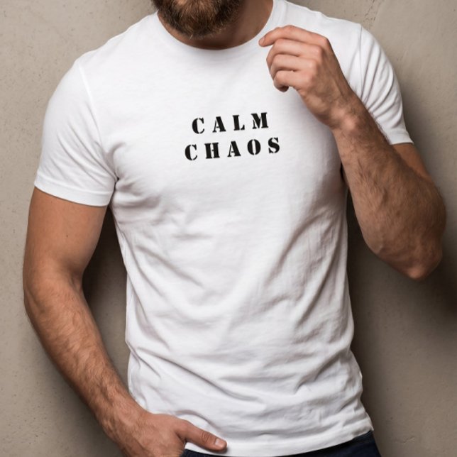 Lugn Kaos - Minimalistisk Paradox Tröja Vit (Skapare uppladdad)