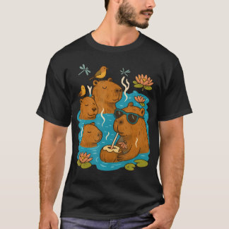 Lugn Kapybara Poolparty Rollig Avslappnande Djur T Shirt