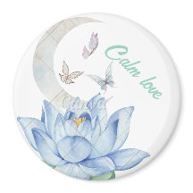 "Lugn Kärlek" Lotus & Butterfly Bröllop Magnet