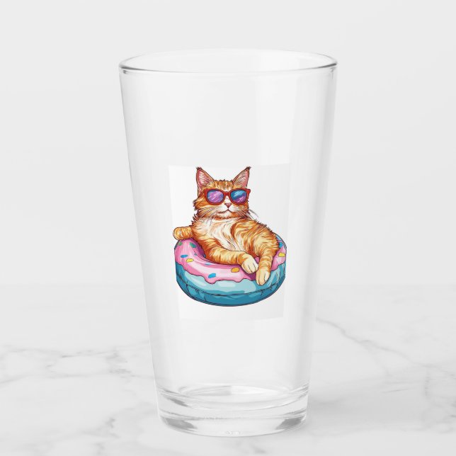 Lugn katt sommarvibbar � Rolig katt vid poolen Glaskopp (Framsida)