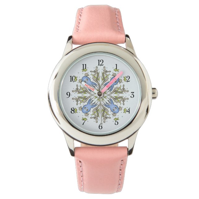 Lugn Kawaii Bläckfisk Kalejdoskop - Havsdrömmar Armbandsur (Framsida)