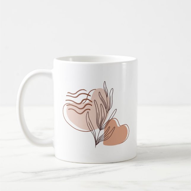 Lugn Kreativitet Minimalistisk Abstrakt Boho Estet Kaffemugg (Vänster)