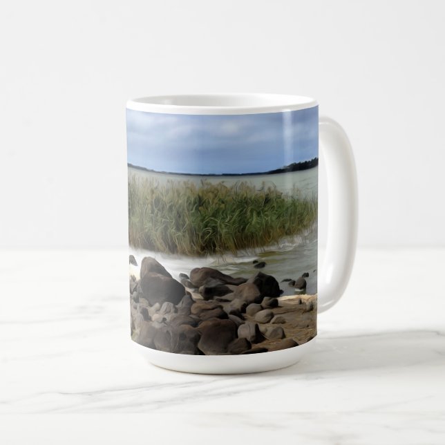 Lugn kust vid Lake Bolac Kaffemugg (Framsida höger)