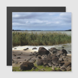 Lugn kust vid Lake Bolac Magnetisk kort