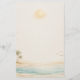 Lugn kuststrand  brevpapper