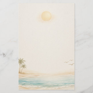 Lugn kuststrand brevpapper