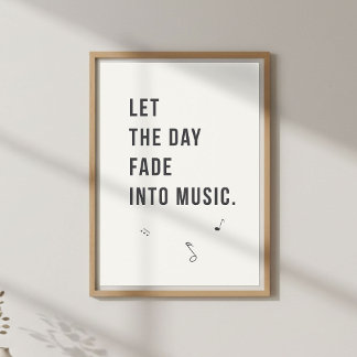 Lugn kvällsdekoration. Minimalt sovrumsaffisch Poster