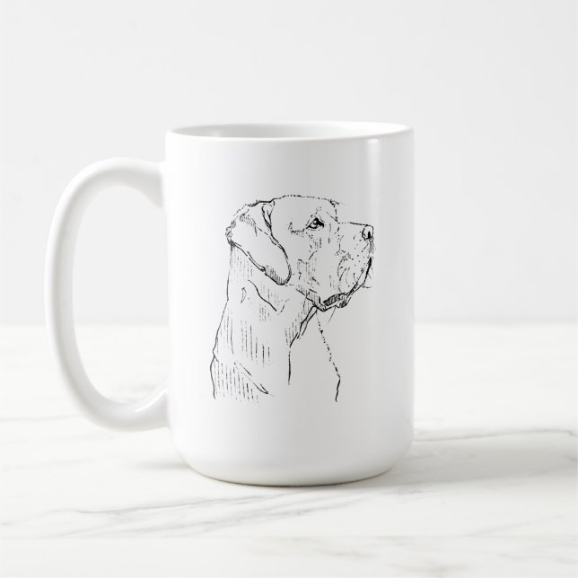 Lugn Labrador Retriever-mugg, minimalistisk konst Kaffemugg (Vänster)