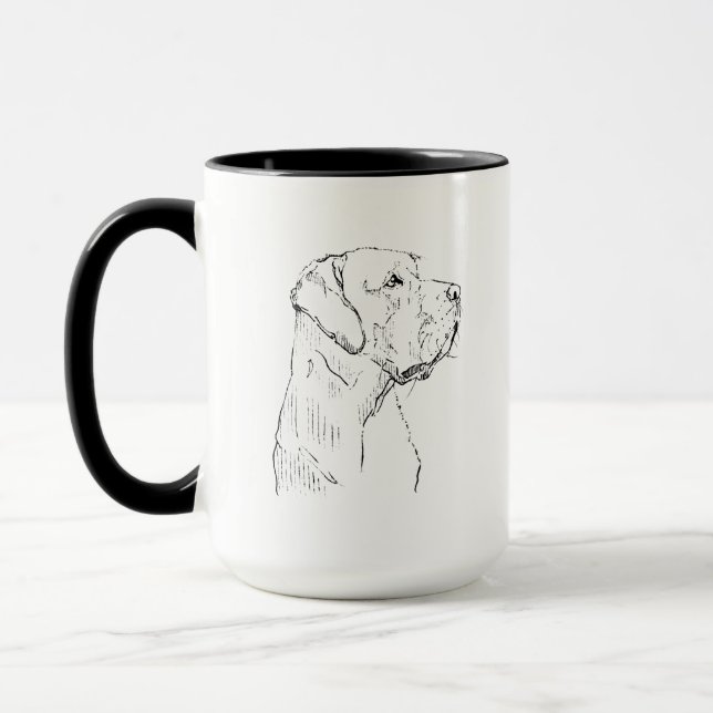 Lugn Labrador Retriever Porträtt, Hundmamma Mugg (Vänster)