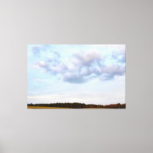 Lugn landskap med molnig himmel canvastryck (Framsida)