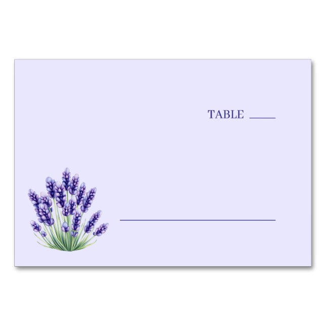 Lugn Lavendel Aquarell Illustration Bordsnummer (Framsidan)