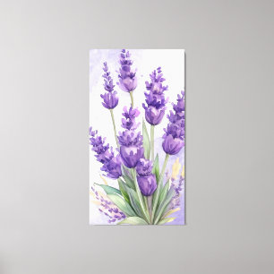 "Lugn Lavendel" - Minimalistisk Botanisk Väggkonst Canvastryck