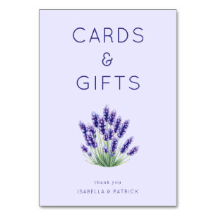 Lugn Lavendel Watercolor Bouquet Bordsnummer