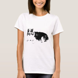 Lugn leende Corgi T Shirt
