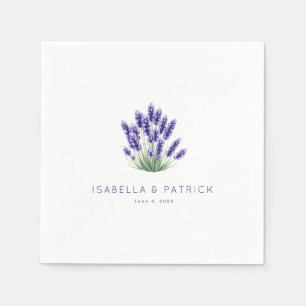 Lugn Lila Blommig Lavendel Pappersservett