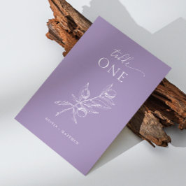 Lugn Lila Oliv Bröllop | Romantisk Lavendel Bordsnummer