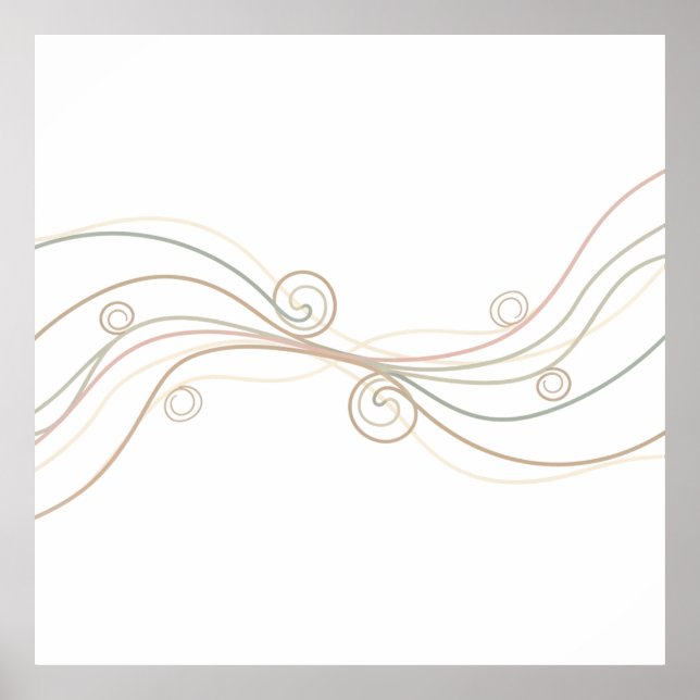 Lugn Linje Harmoni – Minimalistisk Abstrakt Affisc Poster (Framsidan)