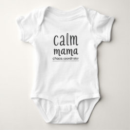 Lugn Mamma Kaos Koordinator Minimalistisk Typograf T Shirt