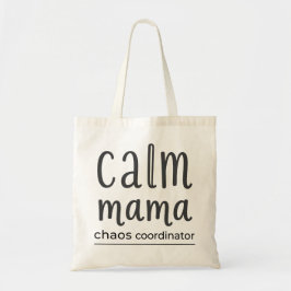 Lugn Mamma Kaos Koordinator Minimalistisk Typograf Tygkasse