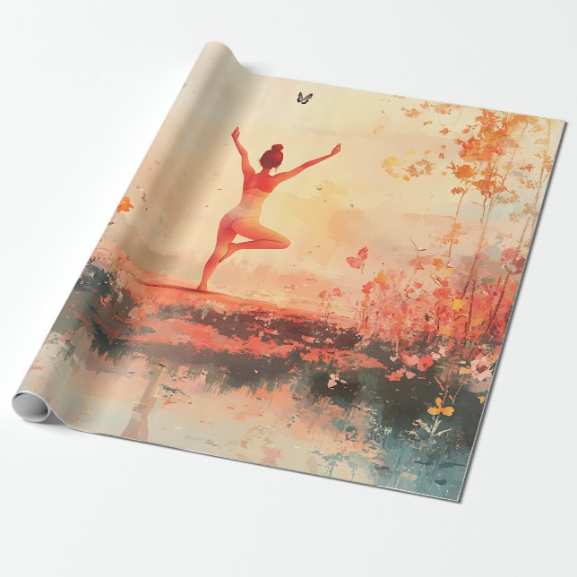 Lugn meditation vid soluppgång (7) presentpapper (Utrullad)