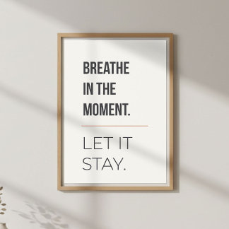 Lugn meditationsdekor, Minimalistisk mindfulness-c Poster