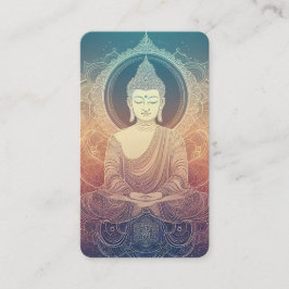 Lugn Mediterande Buddha Mandala  - Andlig Visitkort