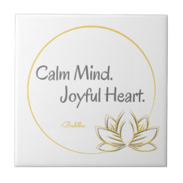 Lugn Mind Glatt Heart-buddha-citat Kakelplatta