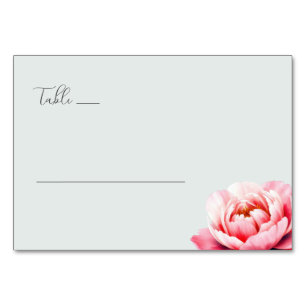 Lugn Minimalist Rosa Pion Bordsnummer