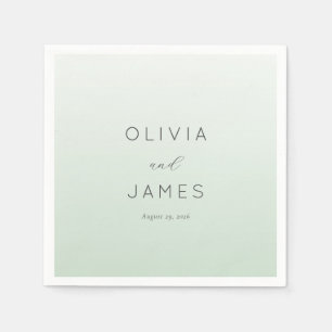 Lugn Minimalistisk Typografisk Mint Pappersservett