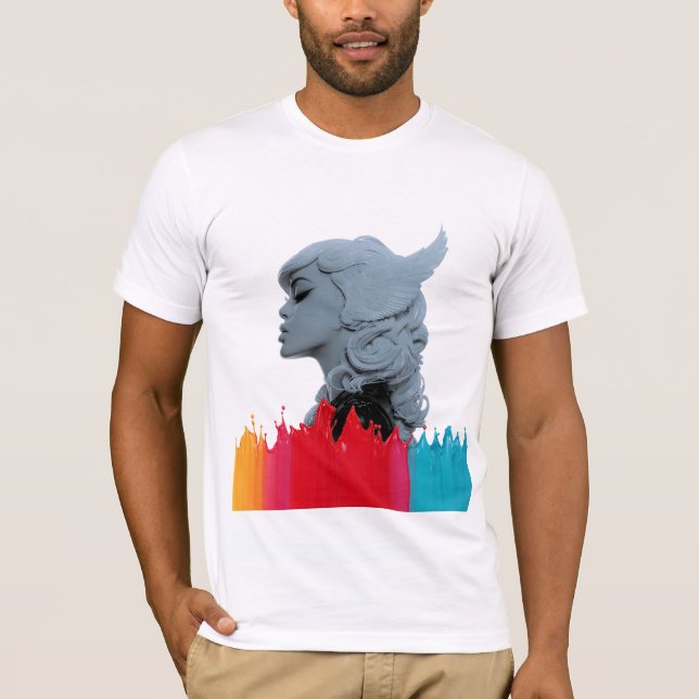 Lugn musa, gråa vingar T-shirt (Framsida)