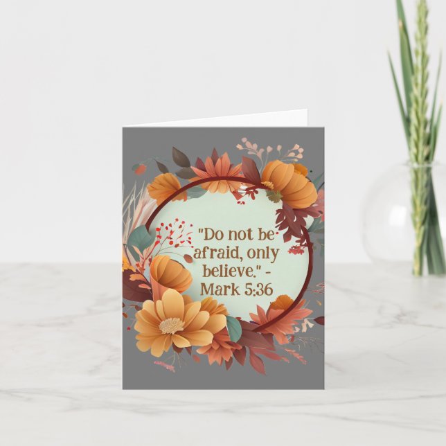 Lugn natur Stråblomma Krans Religiös tomkort Kort (Framsida)