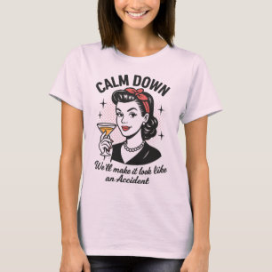 Lugn ned Retro-funktion, citat T Shirt