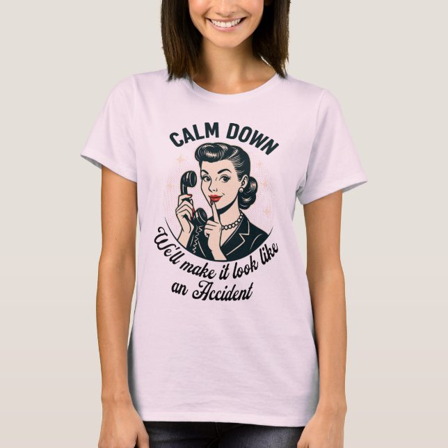 Lugn ned Retro-funktion, citat T Shirt (Framsida)
