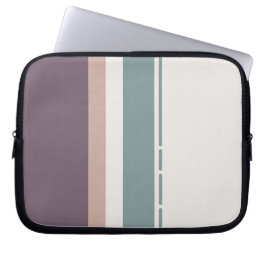 Lugn neutrala ränder – Minimal arbetsyte-mat Laptop Fodral
