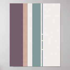 Lugn neutrala ränder – Minimal väggkomposition Poster