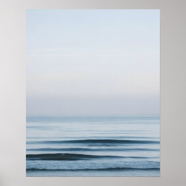 Lugn Ocean Horisont Minimal Väggkonst (Framsidan)