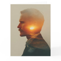 Lugn Oceanljus: Vattenfärg Sympatikort