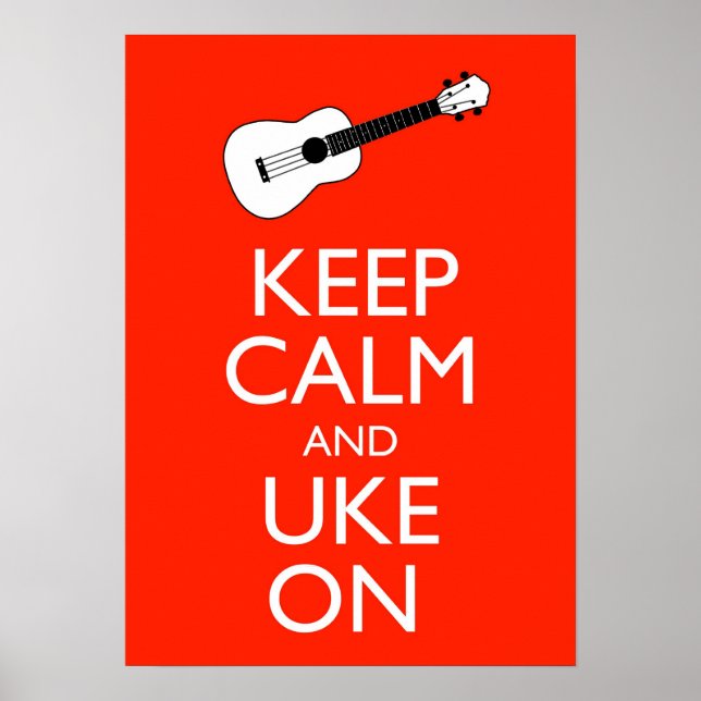 Lugn och användning av behålla på Ukulele Poster u (Framsidan)