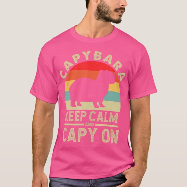 Lugn och behålla på Capybara Capybara T Shirt (Framsida)