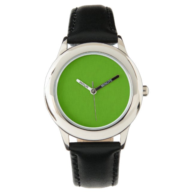 Lugn och enkel limegrön texturerad bakgrund  armbandsur (Framsida)