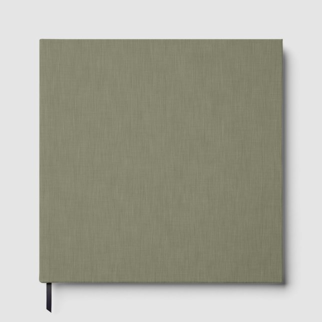 Lugn och enkel olivgrön texturerad bakgrund  gästböcker (Framsida)