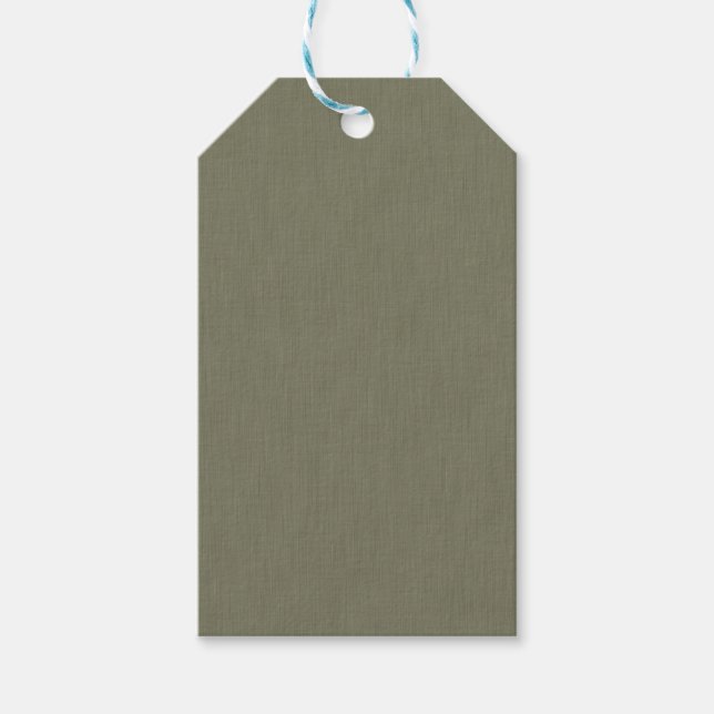 Lugn och enkel olivgrön texturerad bakgrund presentetikett (Framsidan)