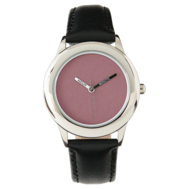 Lugn och enkel visuell mauve texturerad bakgrund armbandsur (Framsida)