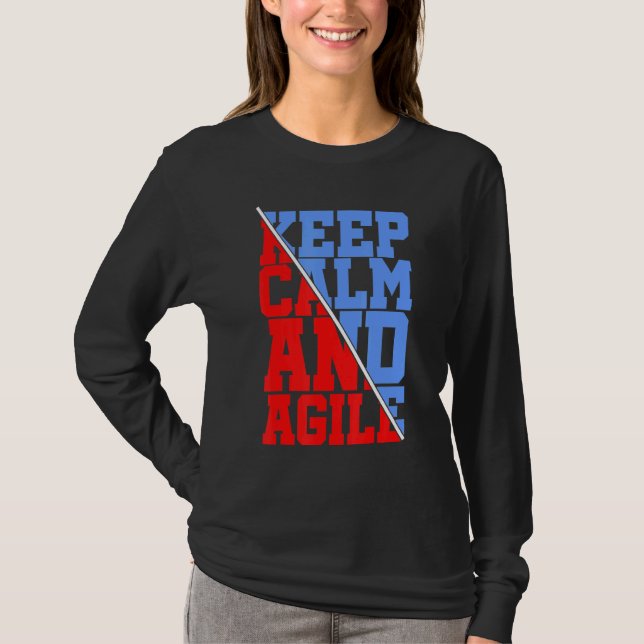 Lugn och kodning av behålla-utvecklare t shirt (Framsida)