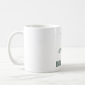 Lugn och ljus elegant julstjärna typografi kaffemugg
