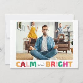 Lugn- och ljusskygg familjefolljul julkort