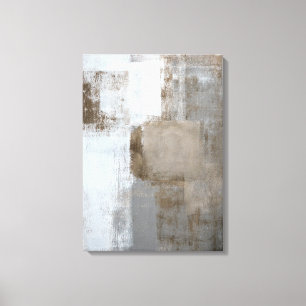 "Lugn och Neutralt" Grått och brun Abstrakt Art Canvastryck