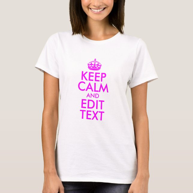 Lugn och redigering av Behålla för magenta Tee (Framsida)