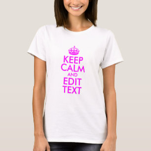 Lugn och redigering av Behålla för magenta Tee Shirt