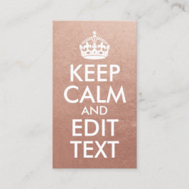 Lugn och redigeringstext för ro Guld och vit Behål Visitkort